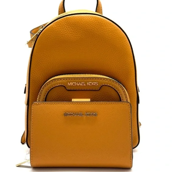 Michael Kors Jaycee Extra-Small Signature Logo Backpack & Matching Bifold Wallet